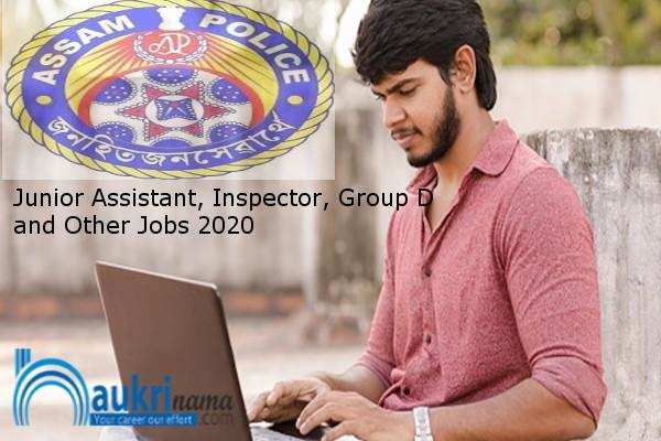 Assam Police   Recruitment for the post of   Junior Assistant and Inspector   , Click here to Apply
