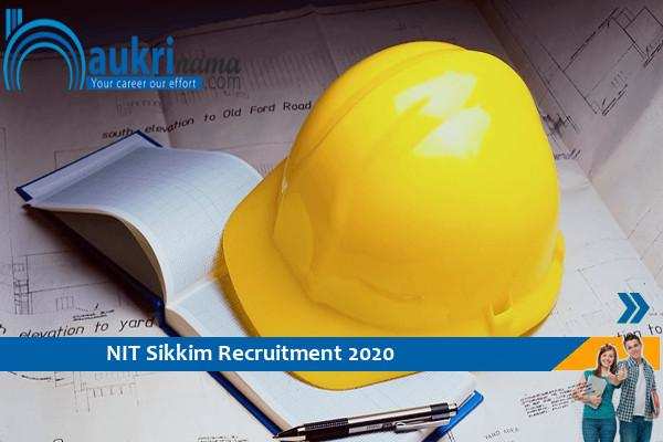 NIT Sikkim Recruitment for the post of Executive Engineer      , Apply Now