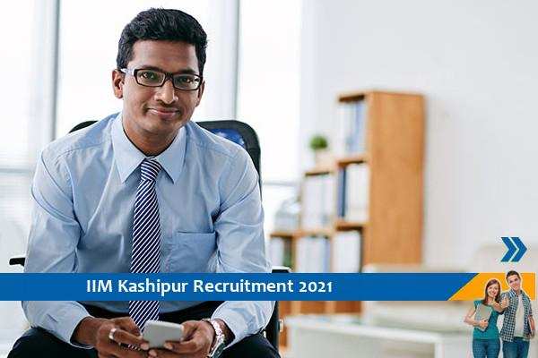 IIM Kashipur Recruitment for the post of Academic Associate