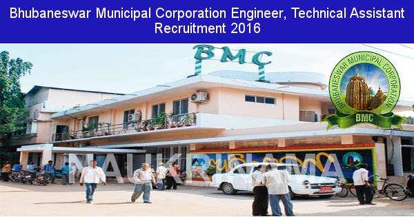Bhubaneswar Municipal Corporation Engineer and Technical Assistant Jobs 2016