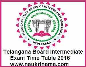 Telangana Board 12th Exam Time Table 2016 Available here, bie.telangana.gov.in