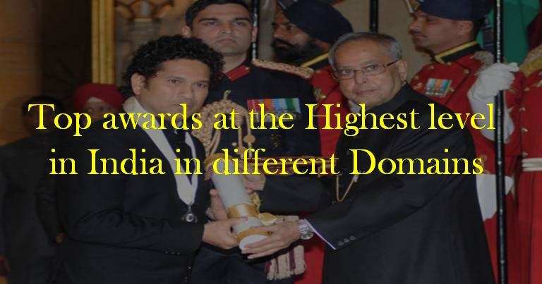 20 Awards of Highest Recognition given by Indian Government