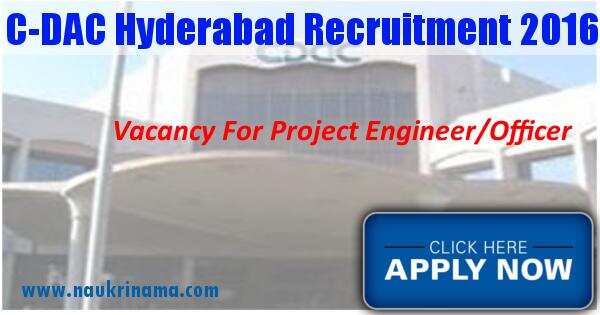 Job Alert: Project Engineer and Various Vacancies in CDAC-2016