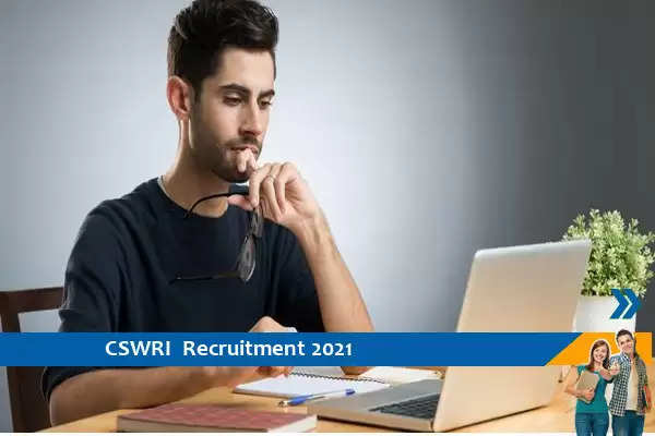 Recruitment for the post of Technical Assistant in CSWRI Tonk
