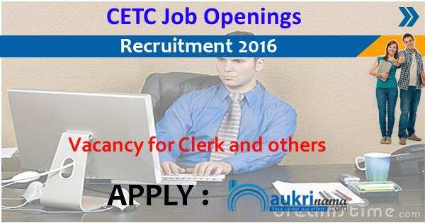 Job Alert- Clerk Openings 2016 for Combat Engineering Trainee
