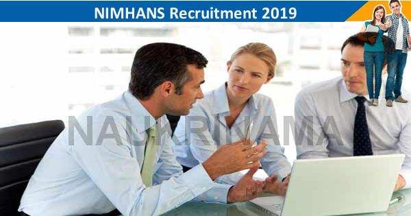 NIMHANS Project Coordinator Recruitment 2019