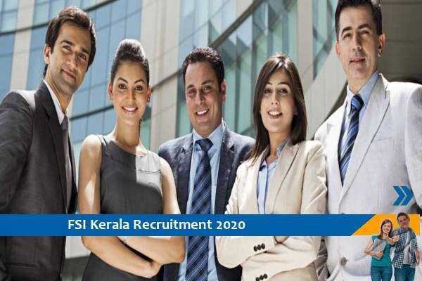 Recruitment for the post of service assistant in FSI Kochi