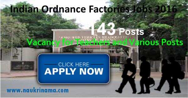 Job Alert: Teachers and Various Vacancies in IOF Ambarnath-2016