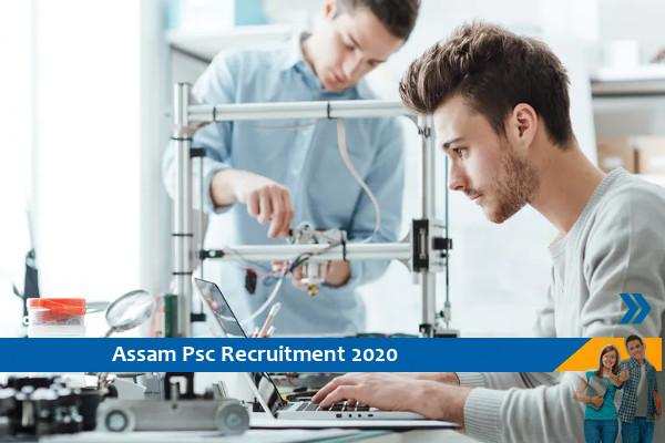 Assam PSC recruitment for the post of Assistant Engineer