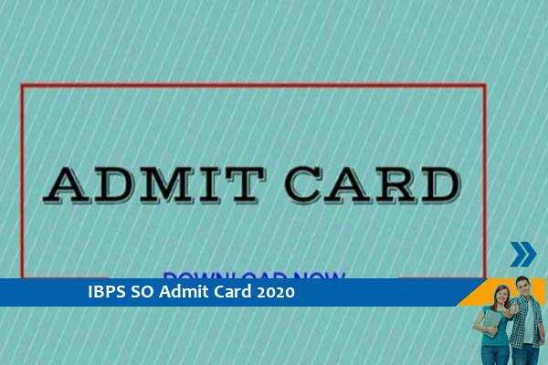 IBPS Admit Card 2020 – Click here for the Admit Card of Specialist Officer Prelims Exam 2020