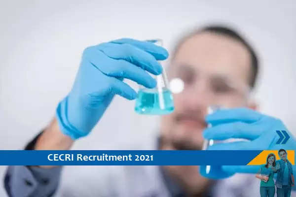 Recruitment for the post of Project Associate at CECRI Chennai