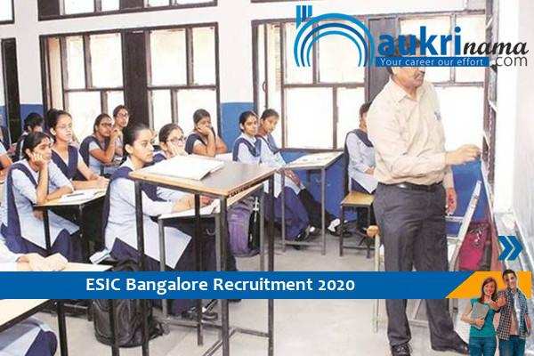 ESIC Bangalore  Recruitment for the post of  Professor and Co-Professor      , Apply Now