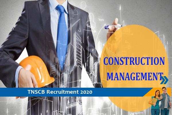 Recruitment to the post of Construction Management Specialist and Animator in TNSCB
