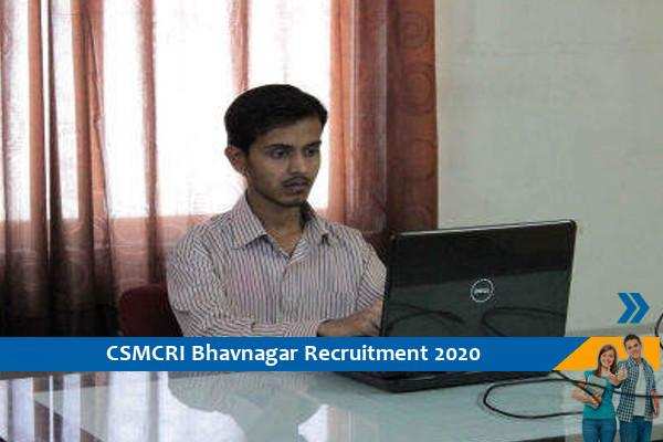Recruitment of Project Associate in CSMCRI