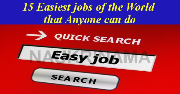 15 Easiest jobs of the World that Anyone can do