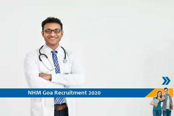 Recruitment to the post of Senior Resident and Assistant Program Officer at NHM Goa