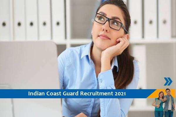 Recruitment of the posts of Additional Division Clerk in Indian Coast Guard