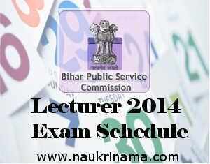 BPSC Lecturer of Civil Engineering 2014 Exam Schedule