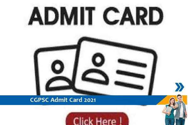 CGPSC Admit Card 2021 – Click here for SSE Exam 2020 Admit Card