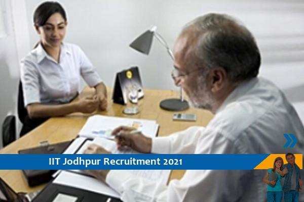 IIT Jodhpur Recruitment for the post of Junior Project Attendant