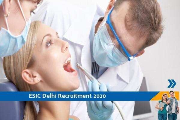 Recruitment of tutor in ESIC Delhi