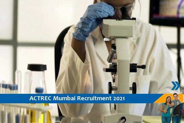 Recruitment to the post of Scientific Officer in ACTREC Mumbai
