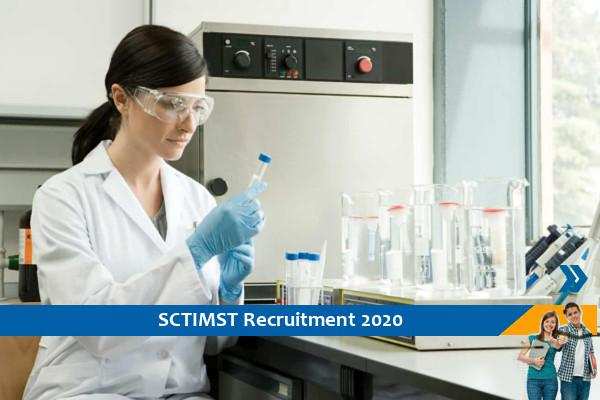 Recruitment to the post of Junior Project Assistant in SCTIMST 2020