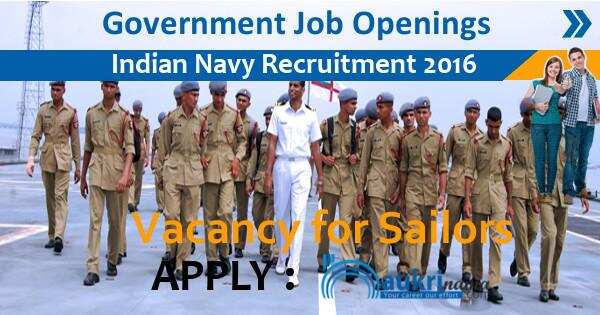 Indian Navy Goa Sailors Recruitment 2016