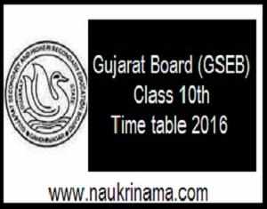 GSEB 10th Exam Time Table 2016 Available soon, gseb.org
