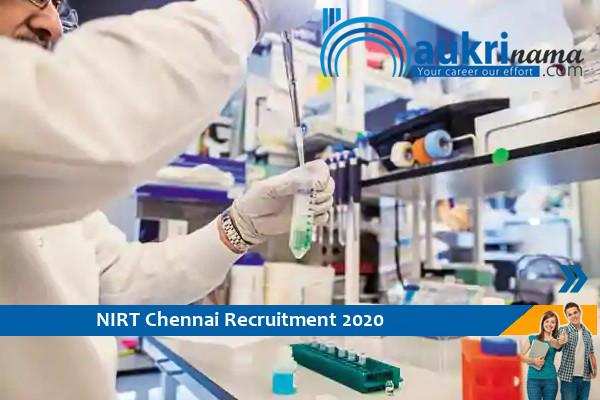 Recruitment for the post of Project Technician at NIRT Chennai
