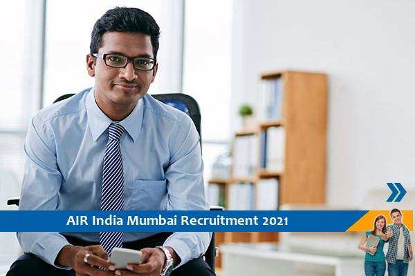 Recruitment to the post of officer in Air India Mumbai