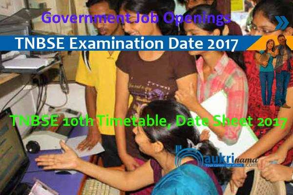 TNBSE 10th Date Sheet Available Here, Click Now