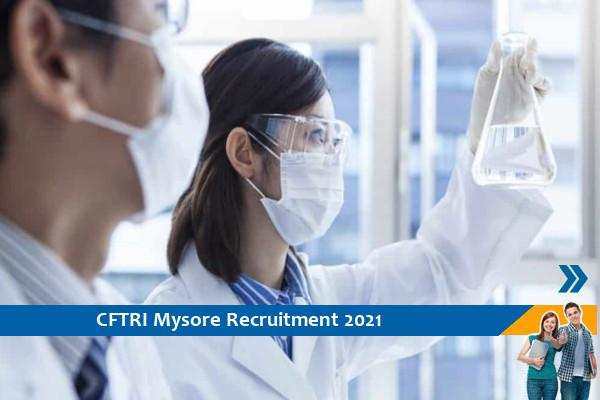 Recruitment of Project Assistant in CFTRI Mysore
