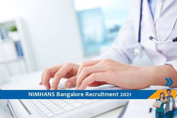 NIMHANS Recruitment to the post of Nursing Informatics
