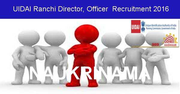 Job Alert: Director and Other Vacancies in UIDAI Ranchi-2016
