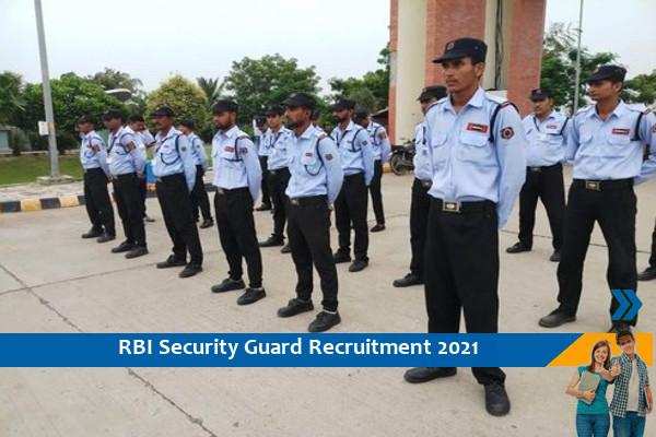 Recruitment to the post of security guard in RBI