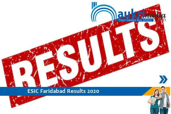 ESIC Faridabad  2020 Result  for   Senior Research Scientist and Research Scientist  Exam 2020  , Click here for the result