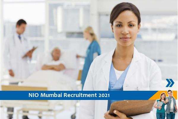 Recruitment of Project Assistant in NIO Mumbai
