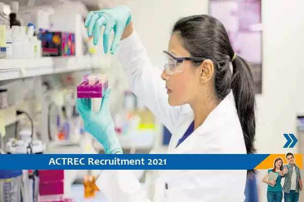 Recruitment for the post of Scientific Officer in ACTREC Mumbai