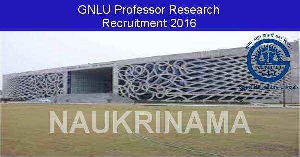 Job Alert: Professor Vacancies in GNLU-2016