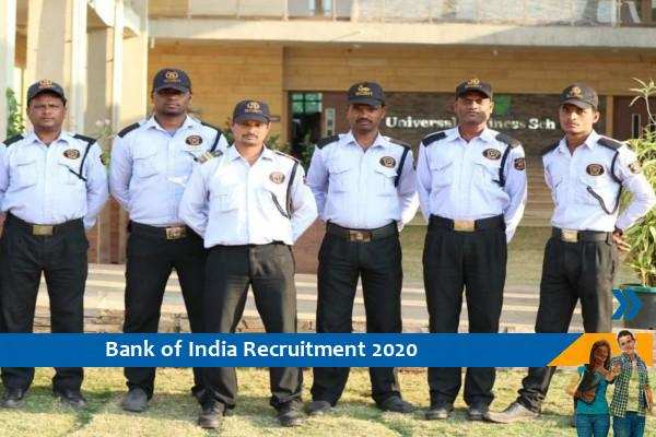 Bank of India Recruitment for the post of Security and Fire Officer