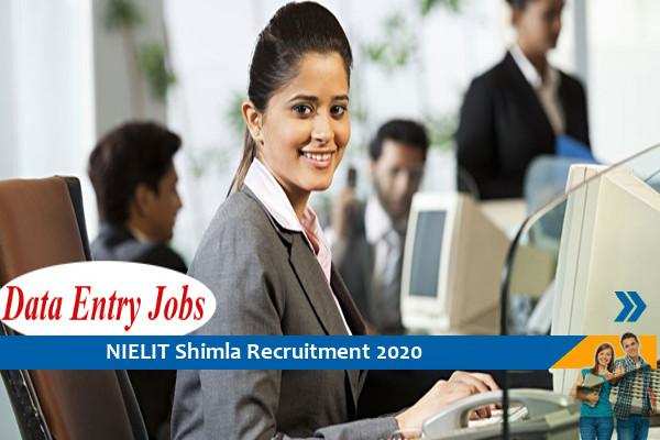 Recruitment for the Post of Data Entry Operator and Engineer, NIELIT Shimla