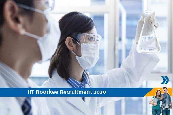Recruitment for the Project Assistant Post, IIT Roorkee
