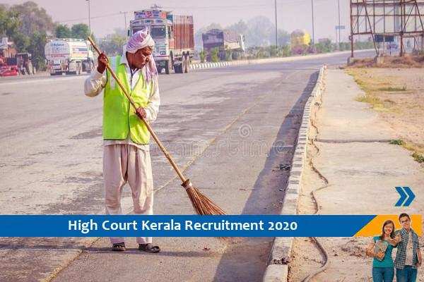Recruitment to the position of sweeper in High Court of Kerala