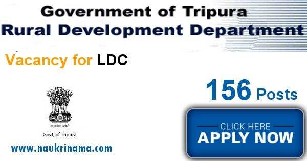 Job Alert: LDC and Assistant Vacancies in Government of Tripura-2016