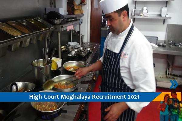 Meghalaya High Court Recruitment for the posts of Cook