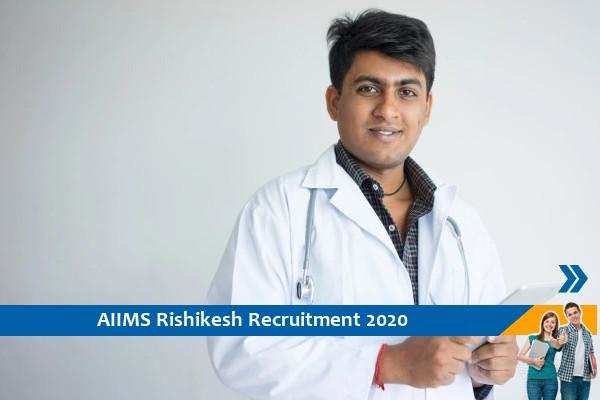 AIIMS Rishikesh Recruitment for Senior Resident