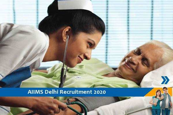 Recruitment of Nursing Officer in AIIMS Delhi