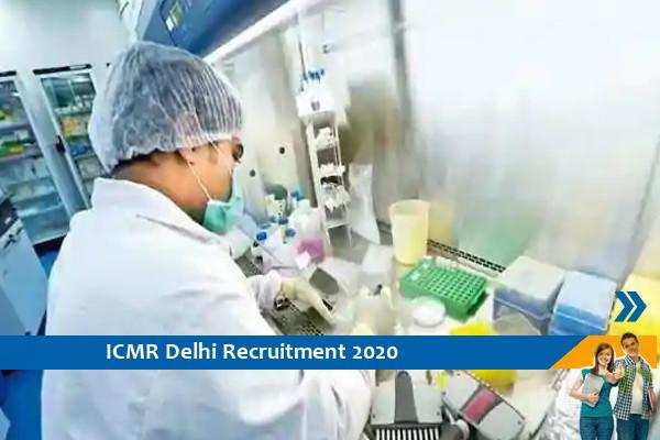 Recruitment of Project Scientist in ICMR Delhi