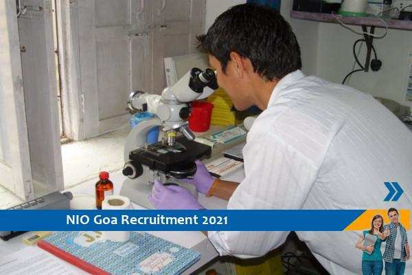 NIO Goa Recruitment of Lab Assistant